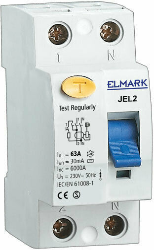 Elmark JEL2 Phase 2-Pole Earth Leakage Relay 20A 230V 40295S