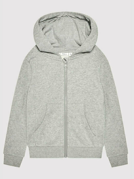 Name It Girls Hooded Sweatshirt with Zipper Gray