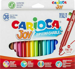 Carioca Joy Washable Drawing Markers Thin Set 36 Colors (6 Packages) 40616
