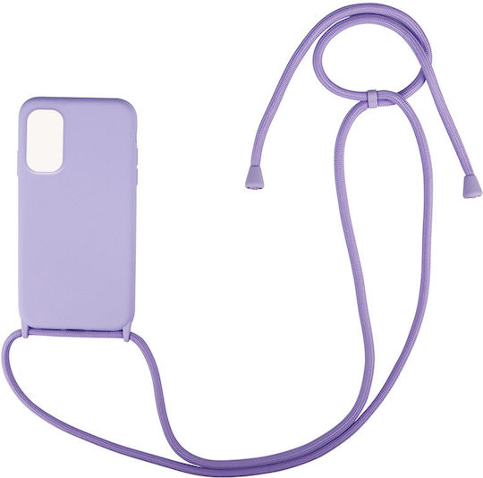 Sonique CarryHang Back Cover Silicone 0.5mm with Strap Lilac (Poco M3 / Redmi 9T)