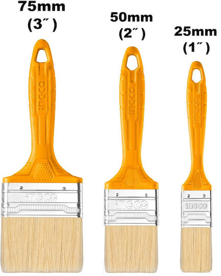 Ingco Paint Brush Straight 3pcs