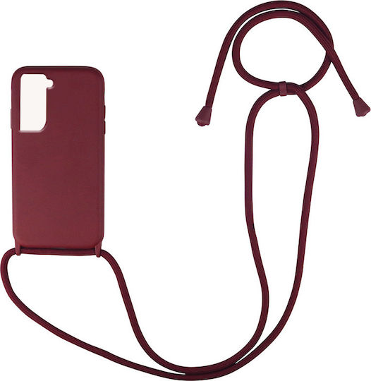 Sonique CarryHang Задна корица Силикон 0.5мм с Каишка Бордо (Galaxy S21+ 5G)