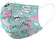 Girl Boss Washes Protective Mask Fabric Kids Turquoise 1pcs