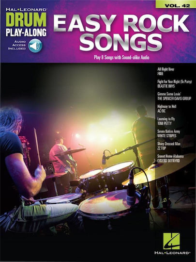 Hal Leonard Drum Play Along за Барабани Том 42 - Лесен рок