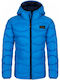 Kids' Quilted Jacket Short with Hood Turquoise Rebeki
