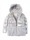 Kids Quilted Short Coat with Hood Silver