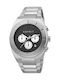 Esprit Strike Ανδρικό Ρολόι 44mm Χρονογράφος Μπαταρίας με Ασημί Μεταλλικό Μπρασελέ