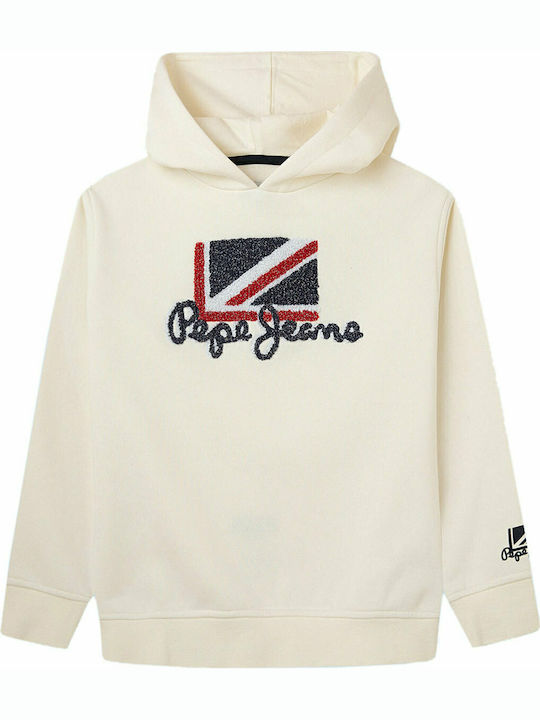 Fleece Παιδικό Φούτερ με Κουκούλα Μπεζ Doris