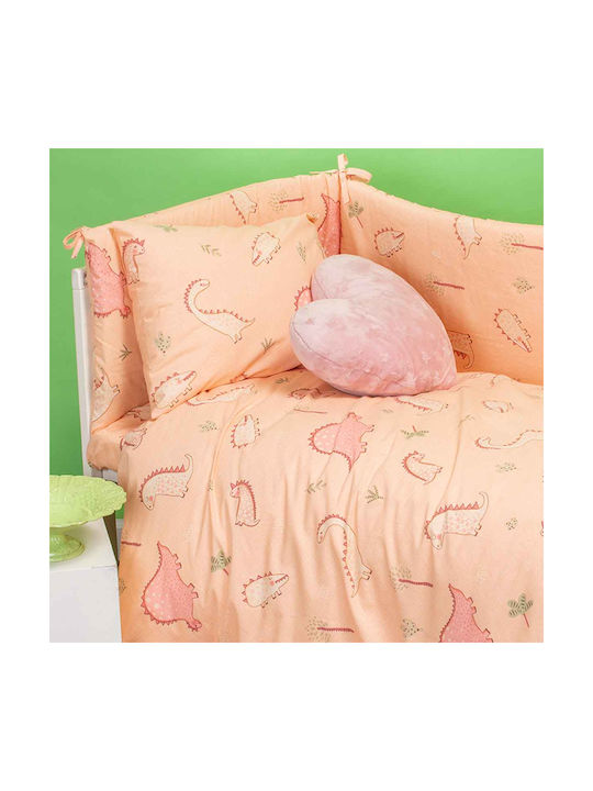 Melinen Zoo Girl Baby Sheet Cradle Cotton Pink 85x110cm