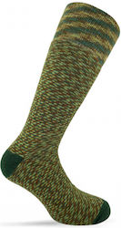 Tzelatis Long Isothermal Hunting Socks Woolen Greek Camo Socks in Green color