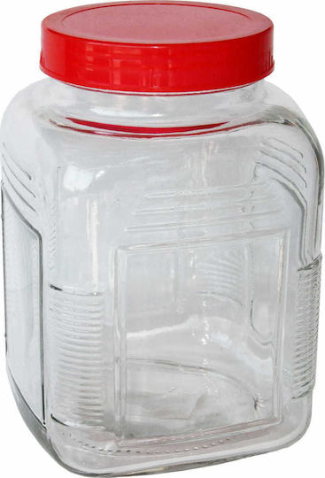 Viosarp Viosarp Allgemeine Verwendung Glas Transparentes Vasen mit Deckel 1950ml 1 Stück