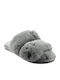 IQ Shoes Women's Slipper with Fur In Gray Colour