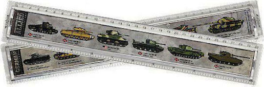 Synchronia Ruler Plastic 30cm Tank B' World War
