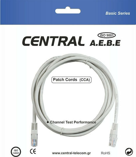 Central U/UTP Cat.6e (High Speed) Καλώδιο Δικτύου Ethernet 2m Λευκό