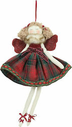 InTheBox Christmas Fabric Figure Cherub Red Height 33cm