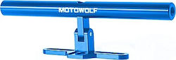 Motowolf Crossbar Μπάρα για Βάση Κινητού Μοτοσυκλέτας Τιμονιού 24cm Μπλε