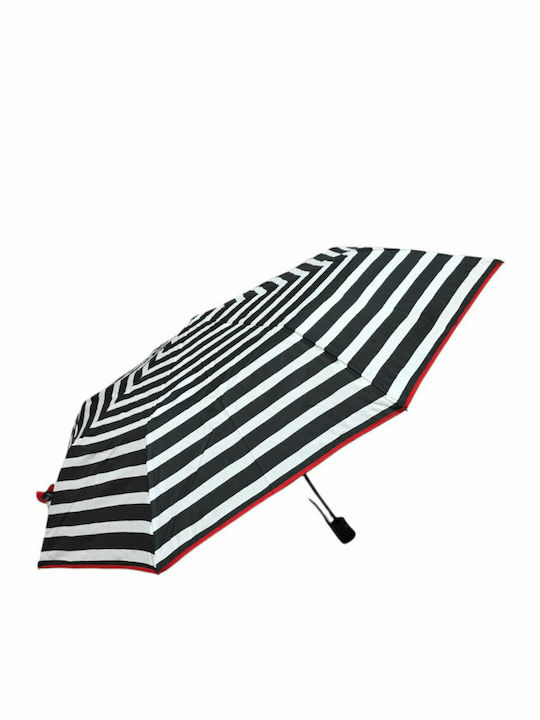 Umbrella Women's 42284 folding automatic black stripes