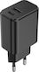 Setty Charger Without Cable with USB-A Port and USB-C Port 20W Power Delivery / Quick Charge 3.0 Whites (GSM106082)