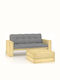 Garden & Outdoor Furniture Sets Living Room Set Pieces 2 with Pillows Teak Wood