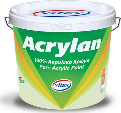 Vitex Acrylan Βάση M Plastic Acrilyc Paint for Exterior Use White 3lt