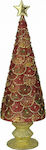 Zaros Christmas Decorative Tree Cone 33cm Red