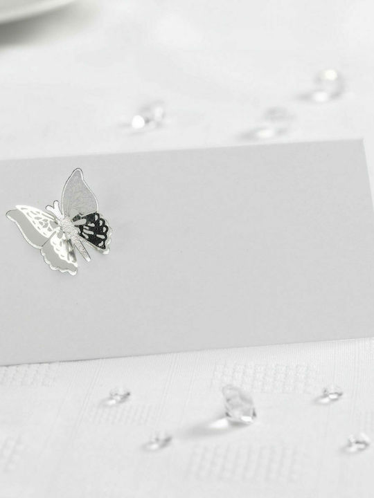 Lion Balloons Elegant Butterfly Κάρτες Αρίθμησης Ivory Silver 10τμχ