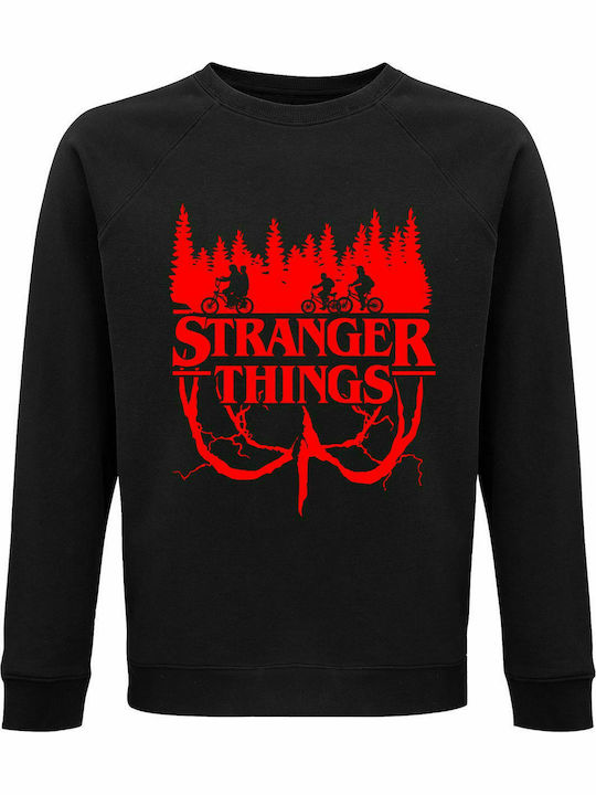 Sweatshirt Unisex, Organic "Stranger Things", Black