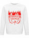 Sweatshirt Unisex, Organic "Stranger Things", White