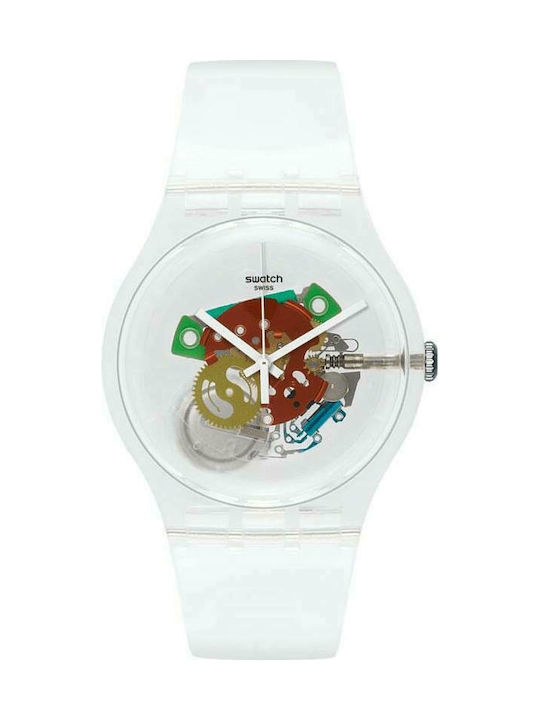 Swatch Random Ghost Again Watch Battery with White Rubber Strap