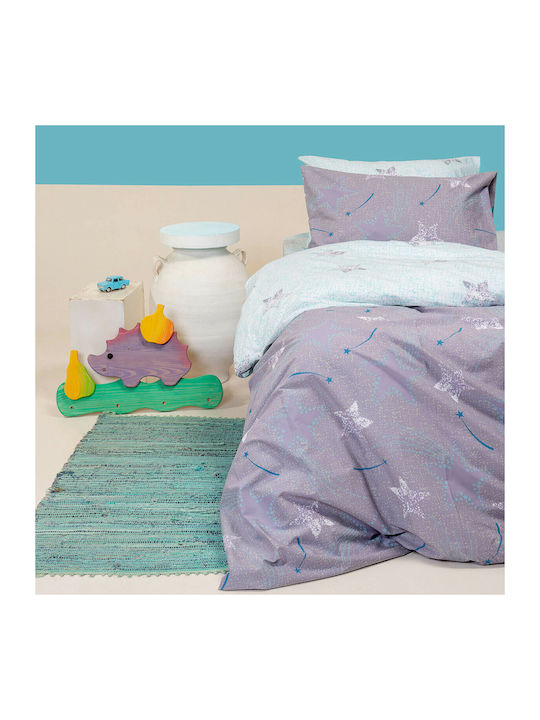 Melinen Star Boy Kids Cotton Pillowcase Set 50x70cm Purple 2000044005