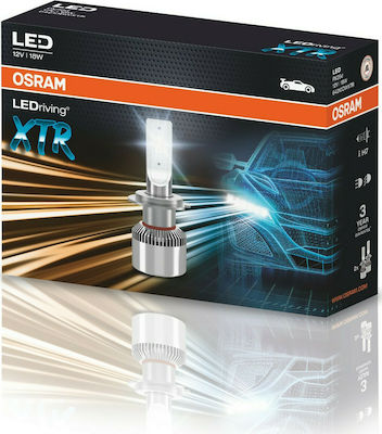 Osram Λάμπες Αυτοκινήτου LEDriving XTR H7 LED 6000K Ψυχρό Λευκό 12V 18W 2τμχ