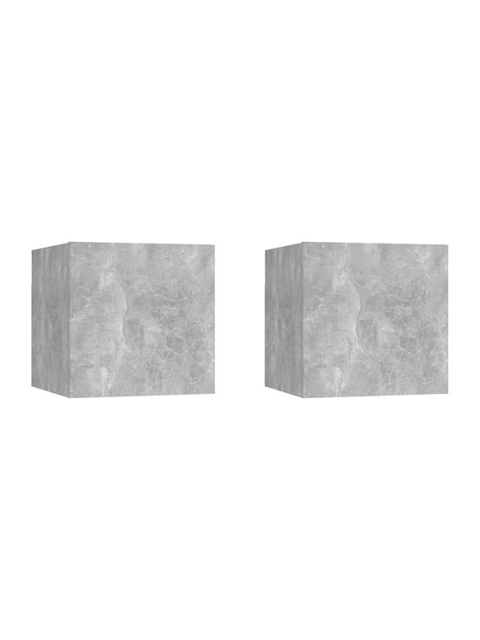 Cabinets Wall 2pcs 30.5x30x30cm Grey