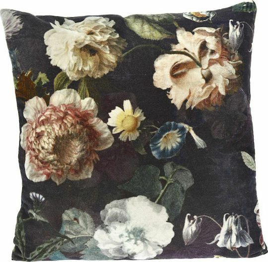 Iliadis Sofa Cushion Floral 100% Cotton Grey 45x45cm
