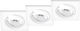 Trio Lighting Jura Round Metallic Recessed Spot with Socket GU10 White 7x7cm. 3pcs