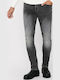 Pantaloni Jeans pentru Bărbați Elastic cu Croială Slim Gri