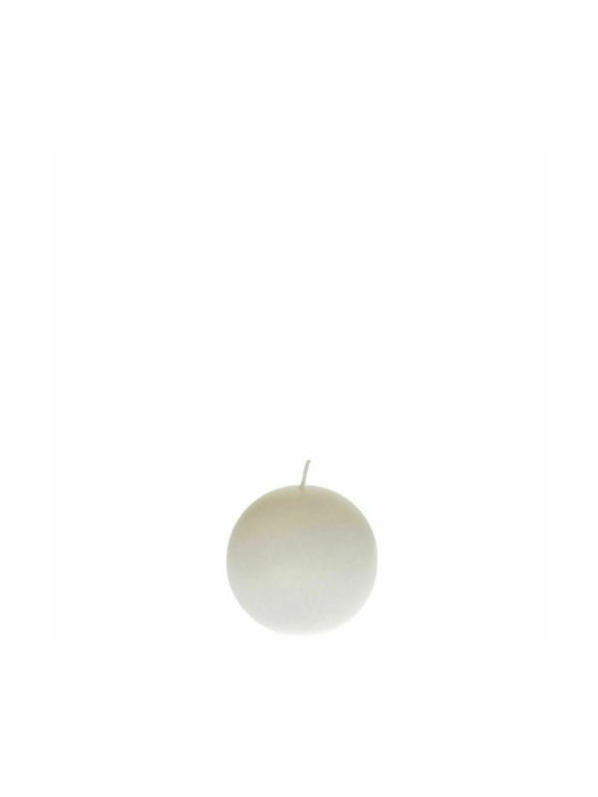 Iliadis Decorative Candle Ball White 8x8cm 1pcs