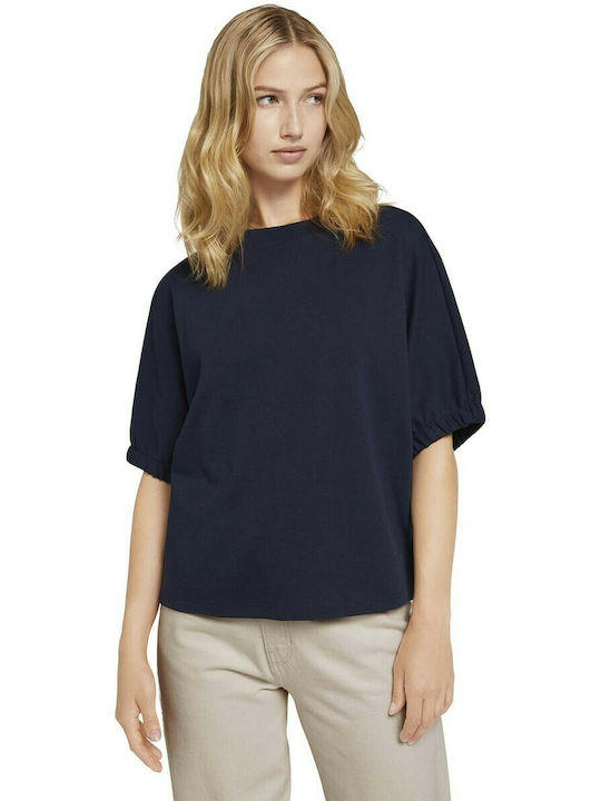 Tom Tailor Oversized Γυναικείο T-shirt Navy Μπλε