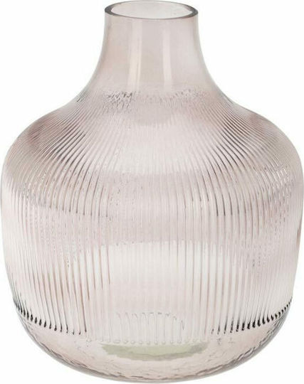 Βάζο Γυάλινο Ροζ Φ20xΥ23cm