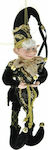 Iliadis Christmas Fabric Elf Figure Black 30cm