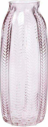 Vază Decorativă Din Sticlă Roz Deschis Φ12xÎ29.5cm