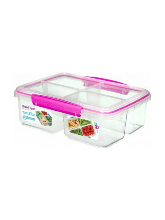 Sistema Quad Split Lunchbox Kunststoff Pink 1740ml 1Stück