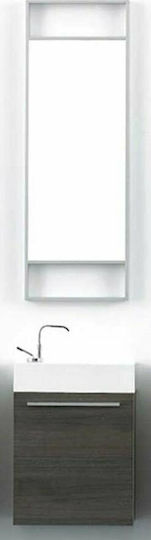 FT21.046.002GO Waschtisch mit Waschbecken & Spiegel L46xB26xH52cm G-oak