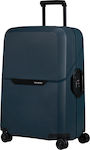 Samsonite Magnum Eco Spinner Medium Travel Suitcase Hard Navy Blue with 4 Wheels Height 69cm.