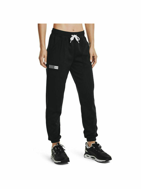 Under Armour Mixed Media Pantaloni de trening pentru femei cu cauciuc Negru