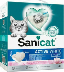 Sanicat Active White Nisip pentru pisici Floare de lotus Aglutinare 10lt 037181