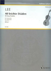 Schott Sebastian Lee - 40 Easy Studies Op.70 Παρτιτούρα για Έγχορδα / Τσέλο