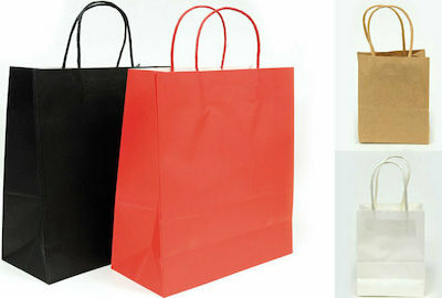 Τσάντα Στριφτό Χεράκι Paper Bag for Gift 26x12x32cm. 10pcs (Various Colors/Designs)