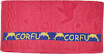 TnS Δελφίνια Corfu Πετσέτα Θαλάσσης σε Κόκκινο χρώμα 150x75cm