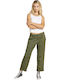 Frochickie Women's Fabric Trousers Boyfriend Fit Khaki