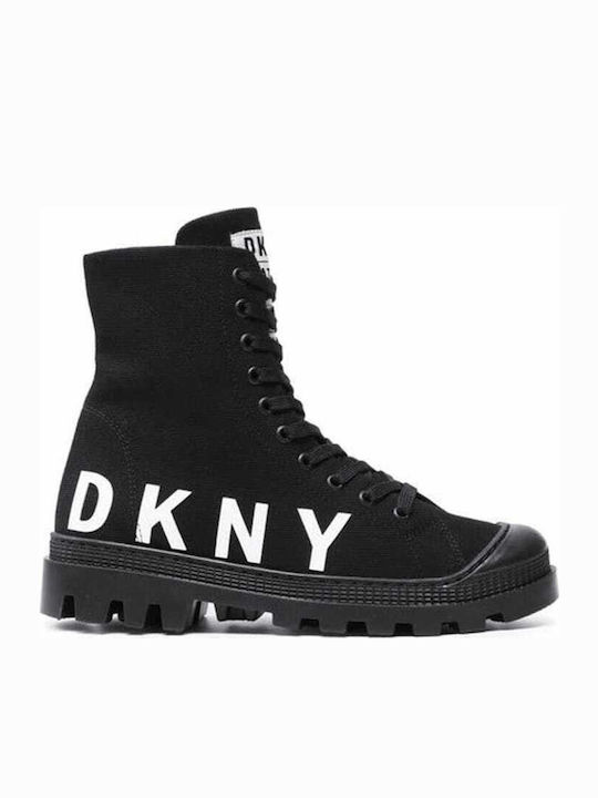 DKNY Ботуши Черен